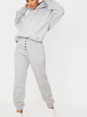 Grey Popper Front Jogger