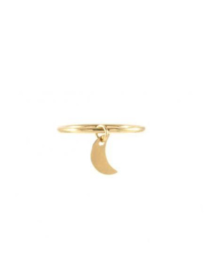 Ibiza Crescent Moon Charm Ring