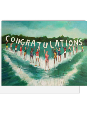 Water Skiers Congrats Card