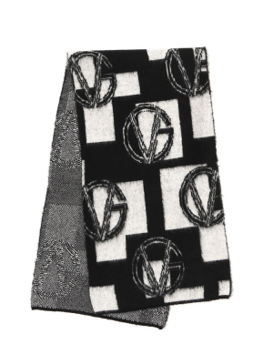 Versace Monogram Motif Scarf