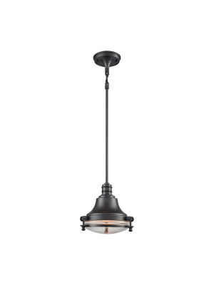 Riley 1-light 2/1 Mini Pendant In Various Finishes And Colors