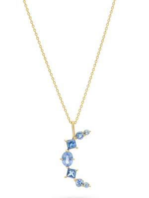 Le Bleu Crescent Necklace