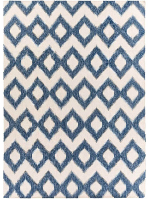 Frontier Ikat Navy/ivory Area Rug