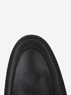 Tod's Logo Embossed Almond-toe Loafers