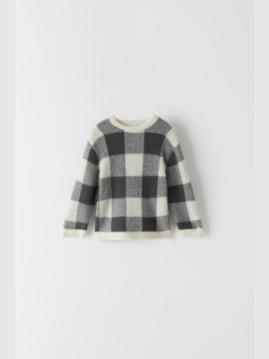 Plaid Knit Sweater