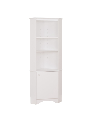 Elite Tall 1 - Door Corner Storage Cabinet - White - Prepac