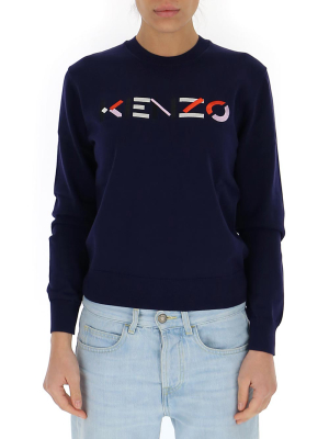 Kenzo Logo Embroidered Knitted Jumper