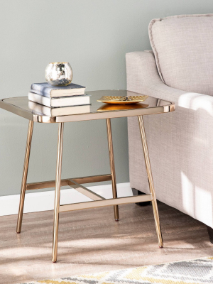 Tishton Mirrored End Table Champagne - Aiden Lane