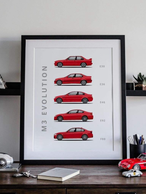 Bmw M3 Evolution Car Poster