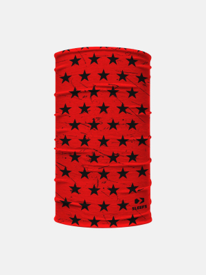 Stars Red Black Neck Gaiter