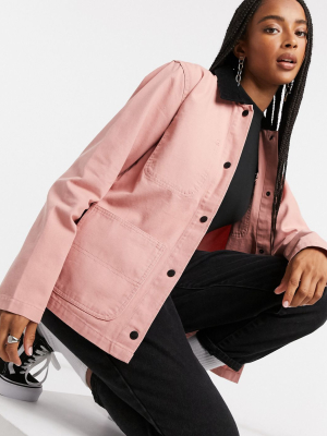 Vans Drill Chore Jacket In Pink