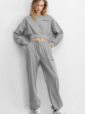 Grey University Pants