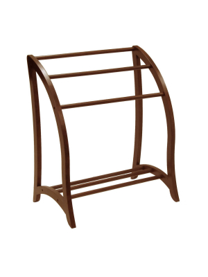 Betsy Blanket Rack - Antique Walnut - Winsome