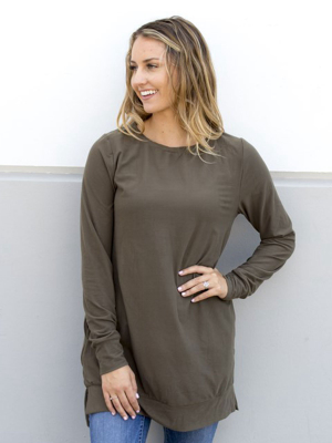 Soft & Cozy Sweater Tunic - Olive