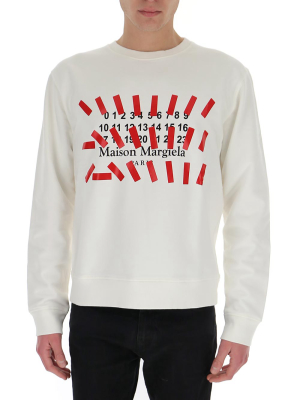 Maison Margiela Number Print Crewneck Sweatshirt