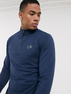 Calvin Klein Golf Newport Half Zip Top In Navy