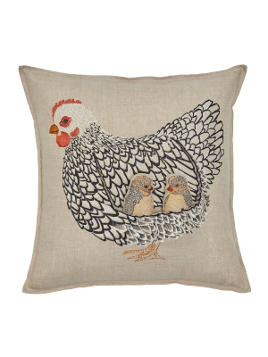 Coral And Tusk Mother Hen Pocket Pillow