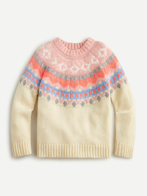 Girls' Festive Fair Isle Sweater