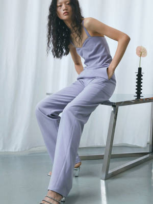 High-waist Sleeveless Jumpsuit