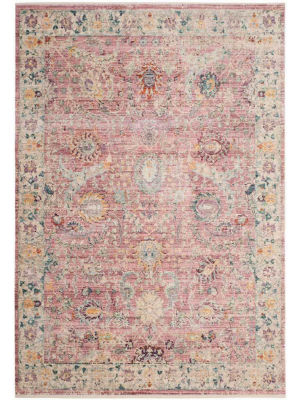 Illusion Rose/cream Area Rug