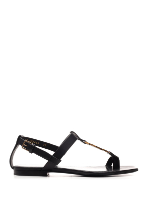 Saint Laurent Cassandra Flat Sandals