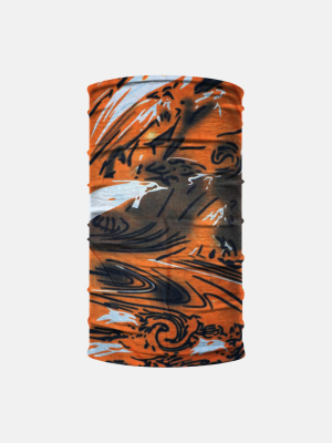 Orange White Dolphins Neck Gaiter