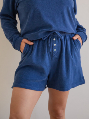 Terry Henley Sweat Shorts In Indigo