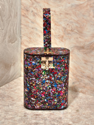 Oval Bag In Rainbow Confetti