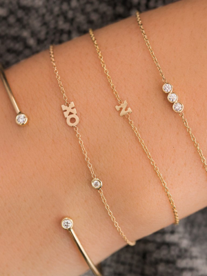 14k Itty Bitty Letter Bracelet