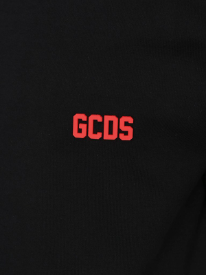 Gcds Logo Embroidered Crewneck T-shirt