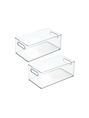 Mdesign Plastic Kitchen Food Storage Organizer Bin