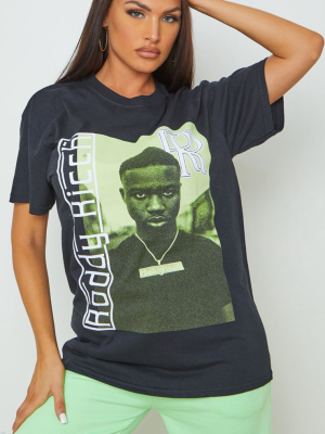 Black Roddy Rich Printed T Shirt