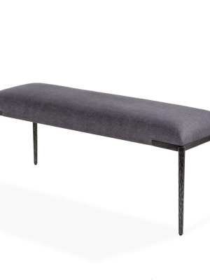 Interlude Home Priscilla Bench In Slate