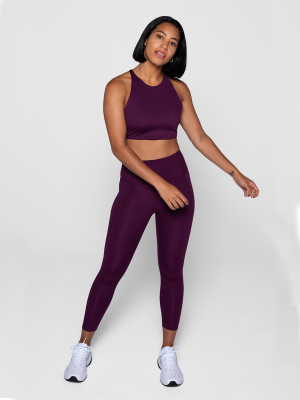 Plum High-waisted Leggings