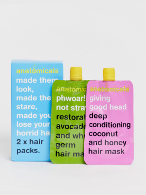 Anatomicals Asos Exclusive Hair Pack X 2 Masks - Good Head + Phwoar