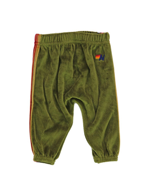 Baby Velour Sweatpants - Grassy