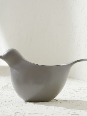 Light Grey Metal Bird Planter