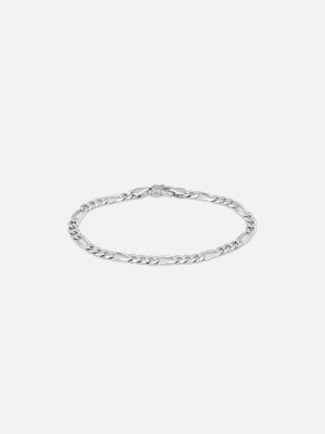 Tom Wood Figaro Bracelet Thick 8.3 Inches - Silver