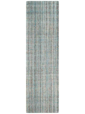 Abstract Light Blue/multi Runner Rug