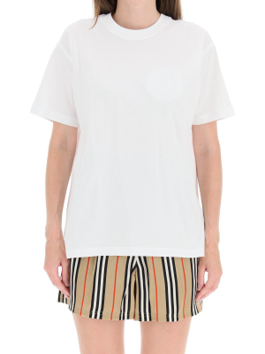 Burberry Logo Embroidered T-shirt