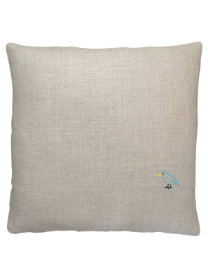 Tiny Objects Bird Pillow