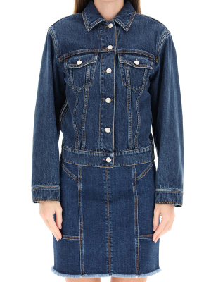 Alexander Mcqueen Side Stripe Denim Jacket