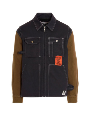 Diesel Logo Appliqué Zip-up Jacket