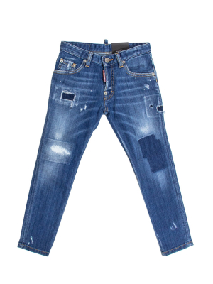 Dsquared2 Kids Distressed Skinny Jeans