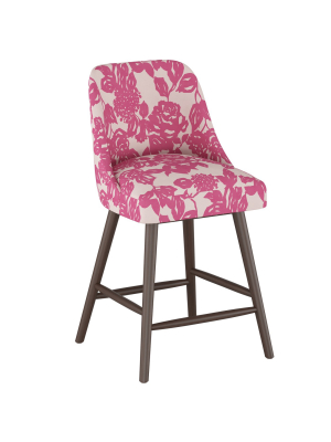 27" Geller Modern Counter Height Barstool Abstract Rose - Project 62™