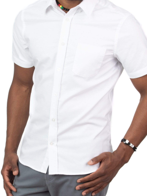 White Oxford Wrinkle Free Short Sleeve Shirt
