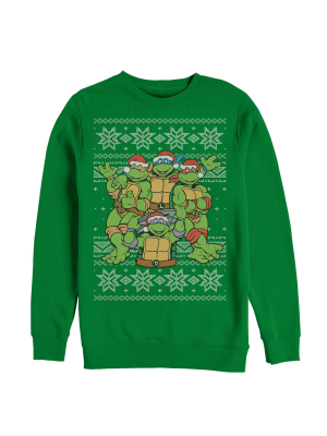 Men's Teenage Mutant Ninja Turtles Ugly Christmas Sweater Sweatshirt