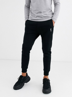 Religion Skinny Fit Logo Sweatpants In Black