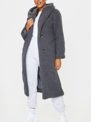 Grey Borg Hooded Midi Coat