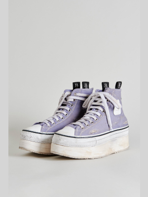 Platform High Top Sneakers - Lilac
